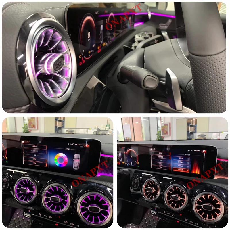 Kit de 64 couleurs pour Mercedes-Benz Classe A/CLA W177 W118, diffuseur d'air LED pour voiture, lumi