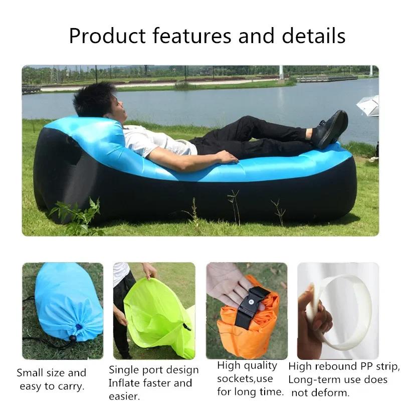OTAUTAU-Canapé Gonflable Portable, Matelas Paresseux, Canapé Extérieur, Pique-Nique, Camping, Plage,