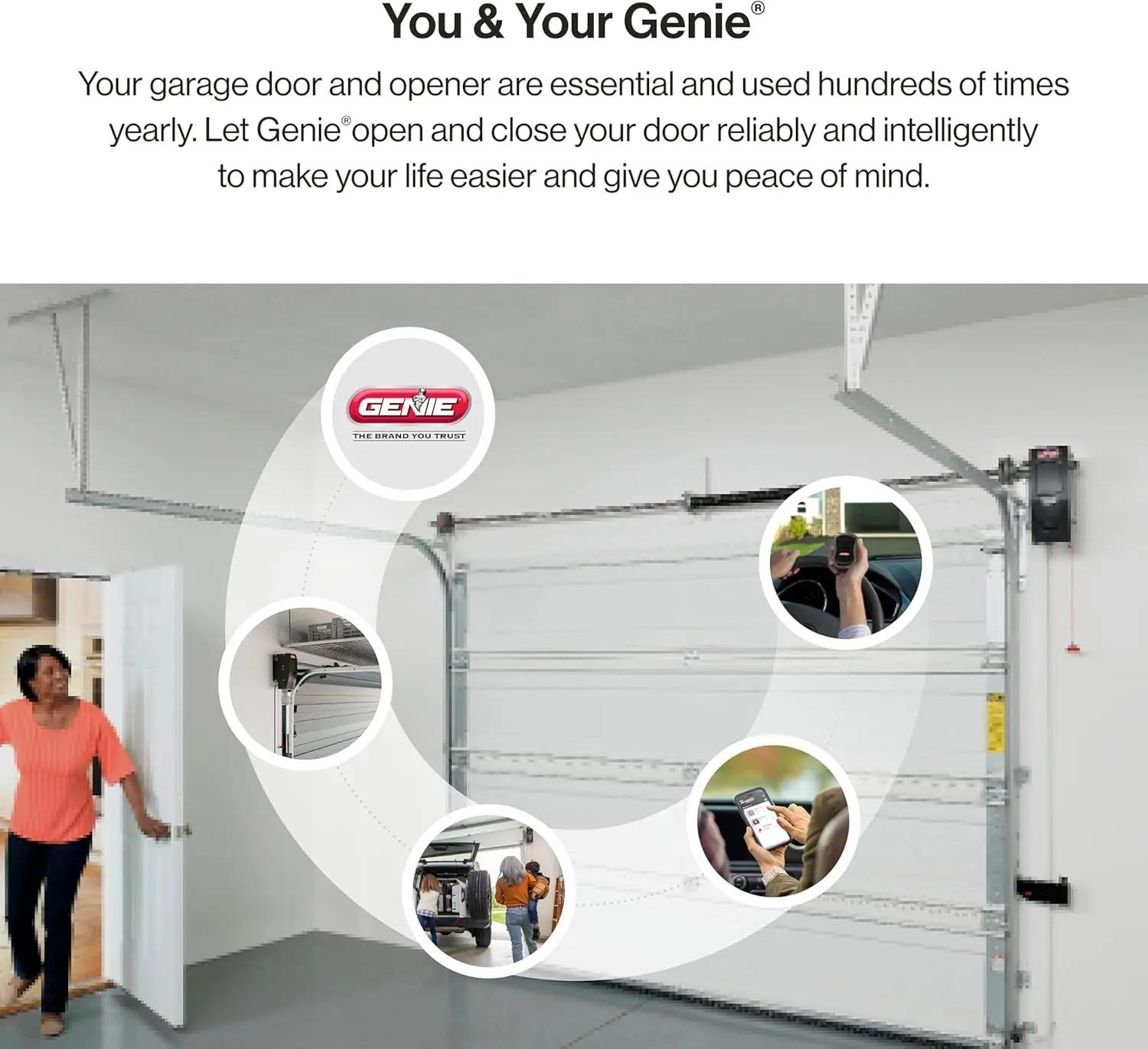 Ouvre-porte de garage intelligent à montage mural 6172H-O avec connexion Aladdin, ouvre-boîte compac