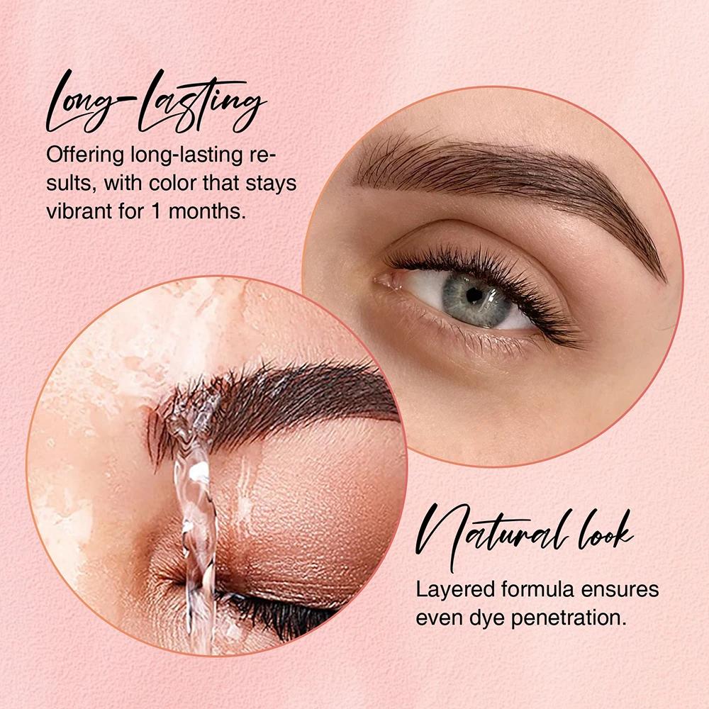 Gollee classique noir naturel cils et sourcils colorant ensemble durable imperméable cils rapide tei