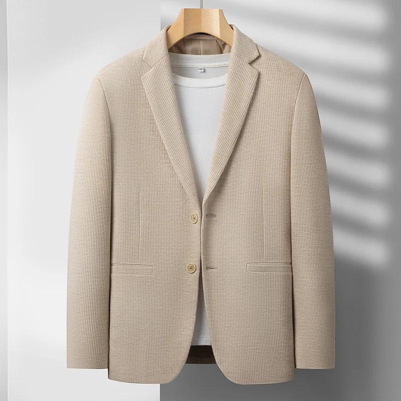2025 hommes haut de gamme Boutique laine costume décontracté affaires couche de finition mode Gentle