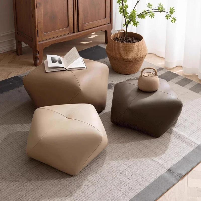 Pouf moderne simplicité faible changement chaussure jetée tabouret repose-pieds maison salon meubles