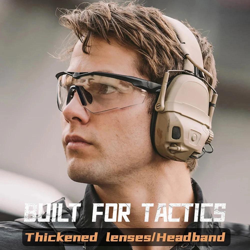 Lunettes tactiques militaires CS Airsoft lunettes de tir coupe-vent HD 3 lentilles Motocross moto al