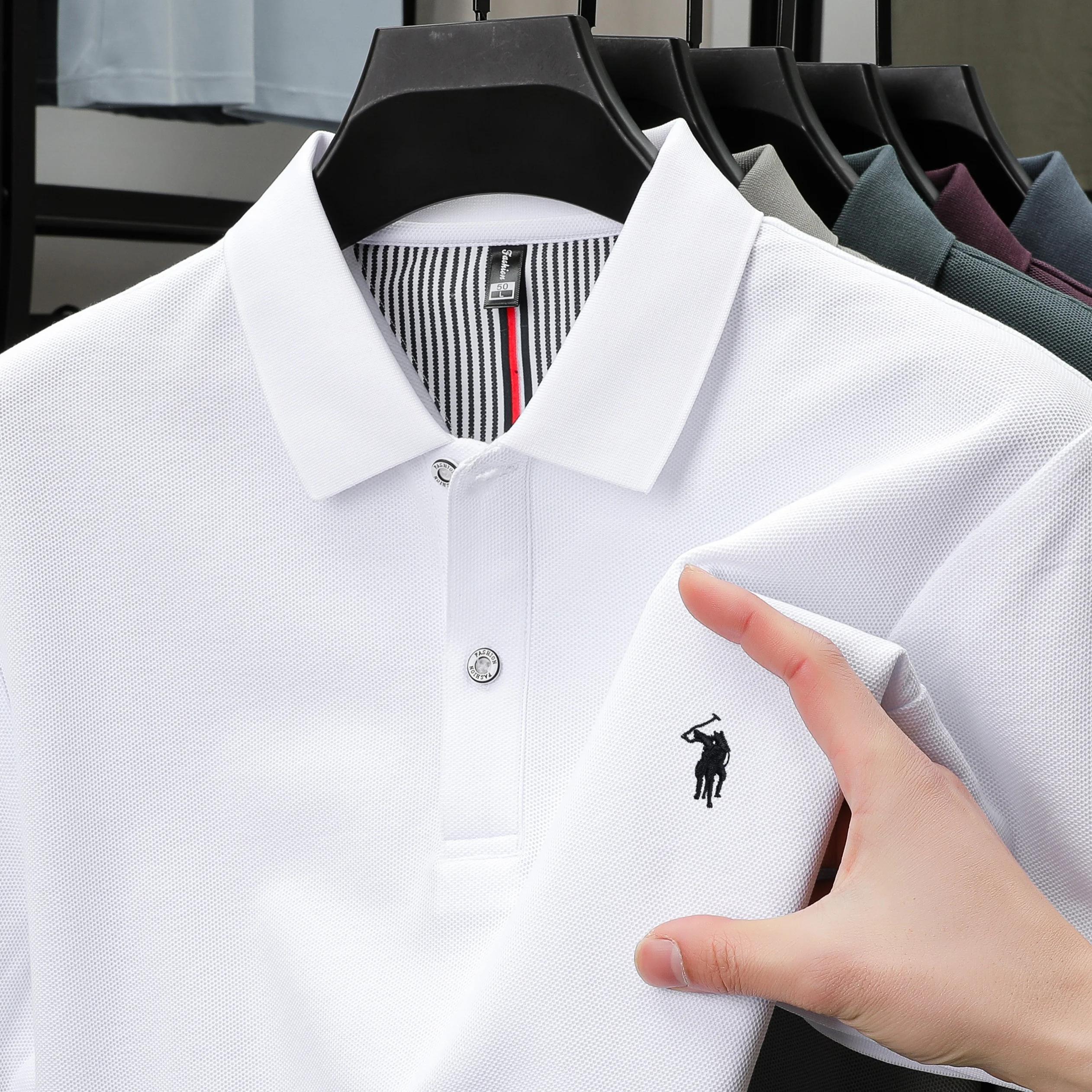 Polo d'été brodé à manches courtes pour homme, respirant et à séchage rapide, idéal pour le quotidie