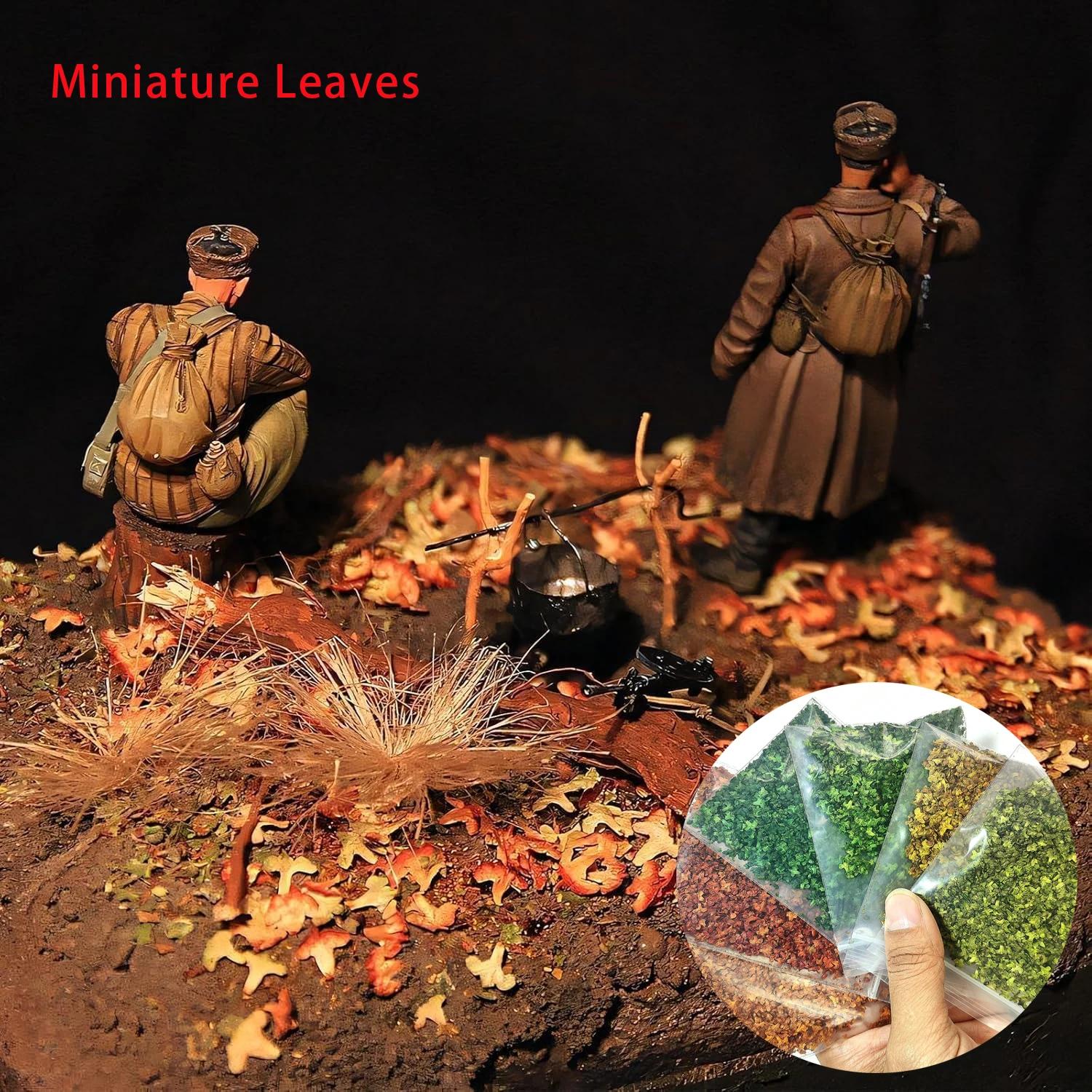 Feuilles miniatures réalistes de 33ml, Simulation de feuilles pour bricolage, modélisation, bonsaï f