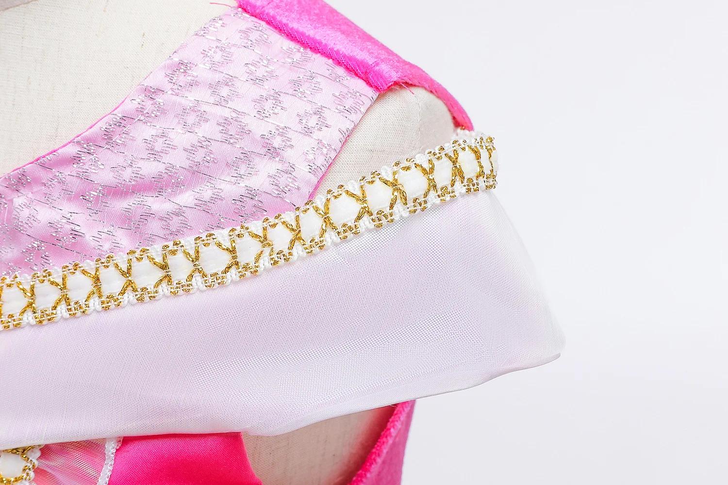 Robe de princesse rose aurore à manches courtes pour filles, été 2026, pour fête d'anniversaire, rob