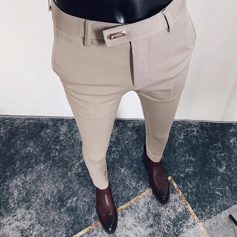 2025 printemps et été nouveaux hommes décontracté affaires robe pantalon mode sociale solide fête de