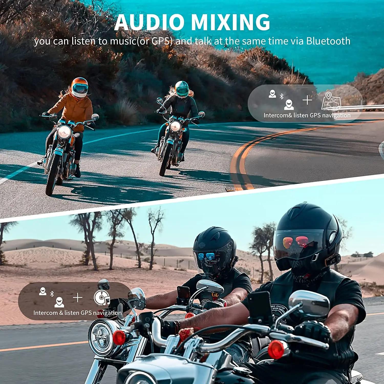 Fodsports FX8 Pro Interphone casque de Moto casques 8 coureurs double Bluetooth Intercomunicador Mot