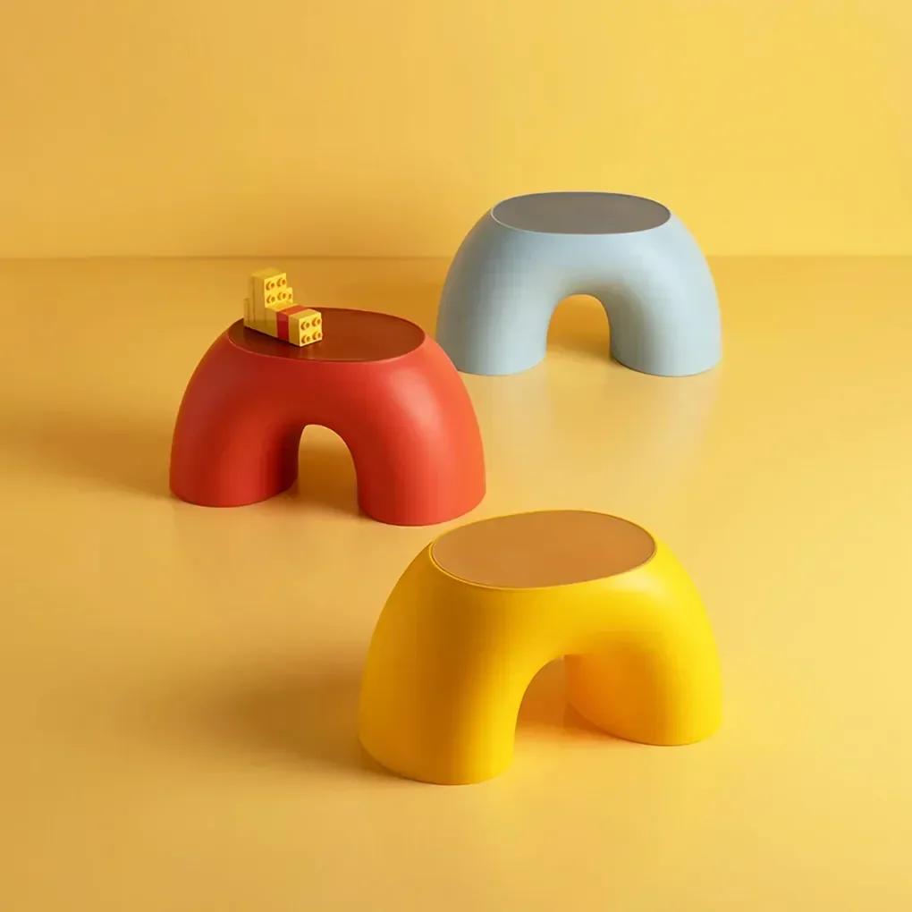 Tabouret en plastique en forme d'arc-en-ciel, repose-pieds de sécurité pour enfants, siège pour salo