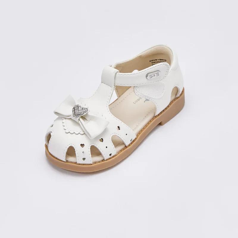 Dave Bella bébé filles sandales été belles chaussures en cuir souple enfants princesse chaussures en
