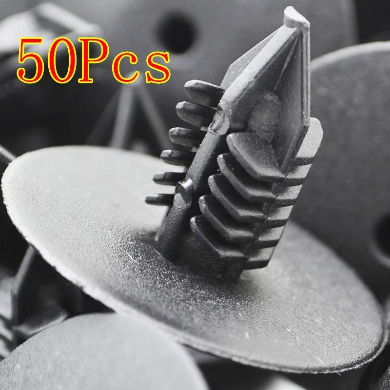 50 pièces 10mm Rivets en plastique attaches porte garde-boue pare-chocs couverture punaise Clips Cli
