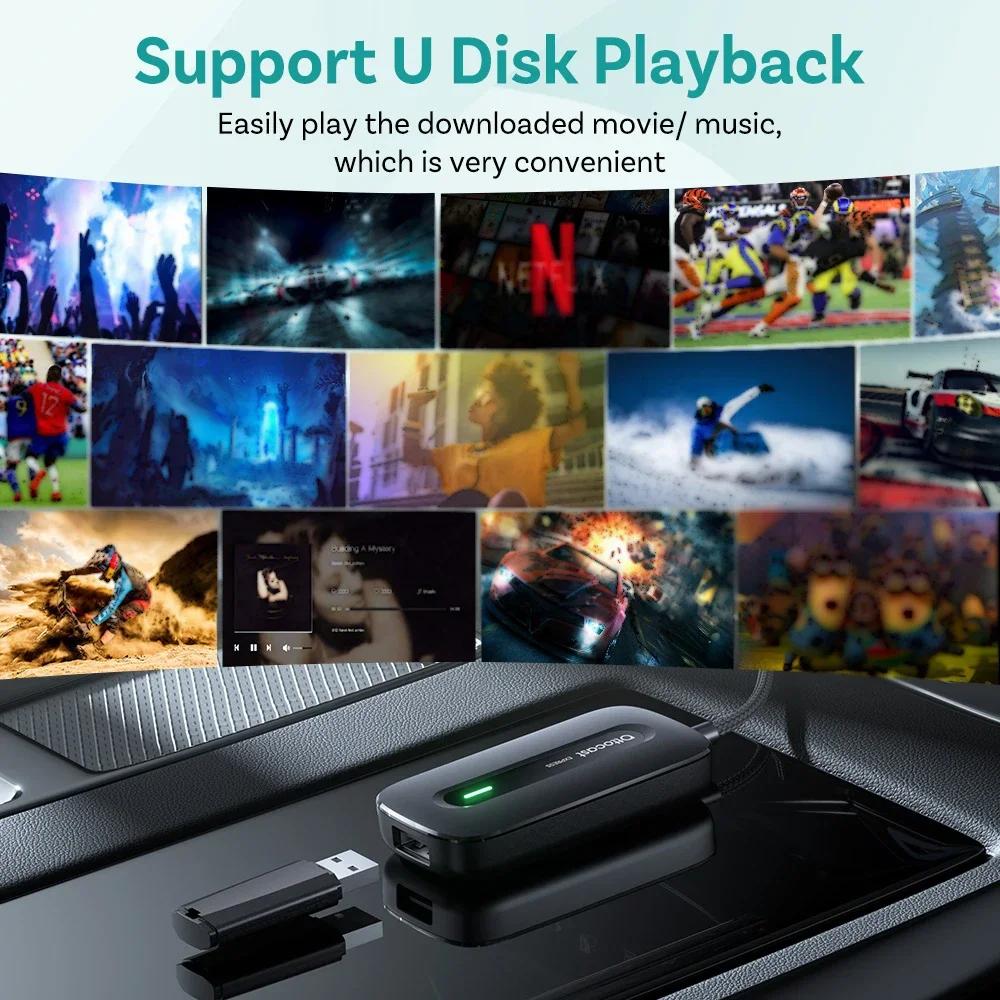 OTTOCAST Play2Video Express sans fil CarPlay sans fil Android Auto adaptateur pour Youtube Netflix l