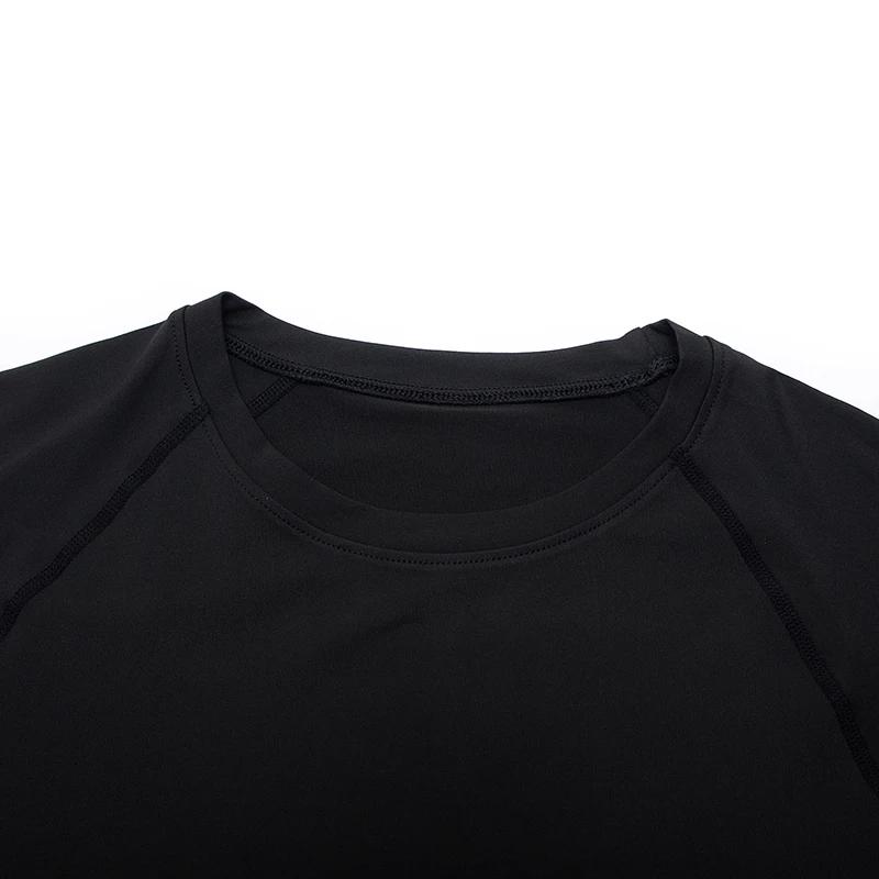 T-shirt de compression à manches longues pour homme, séchage rapide, coupe ajustée, idéal pour l'ent