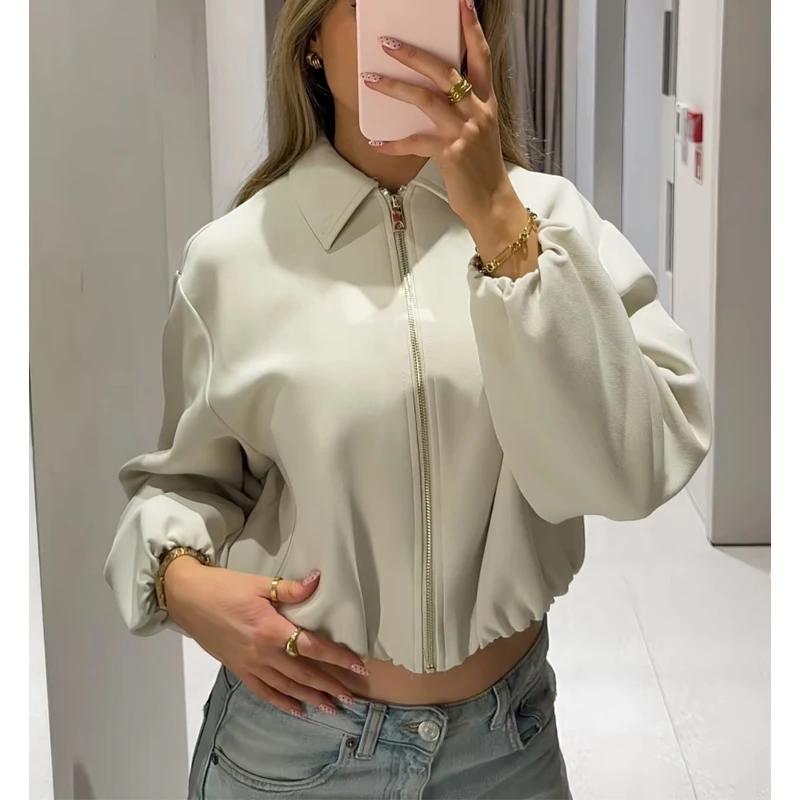 MUJER vestes bombardier bouffantes pour femmes fermeture éclair varsité veste courte femme Demi-sais