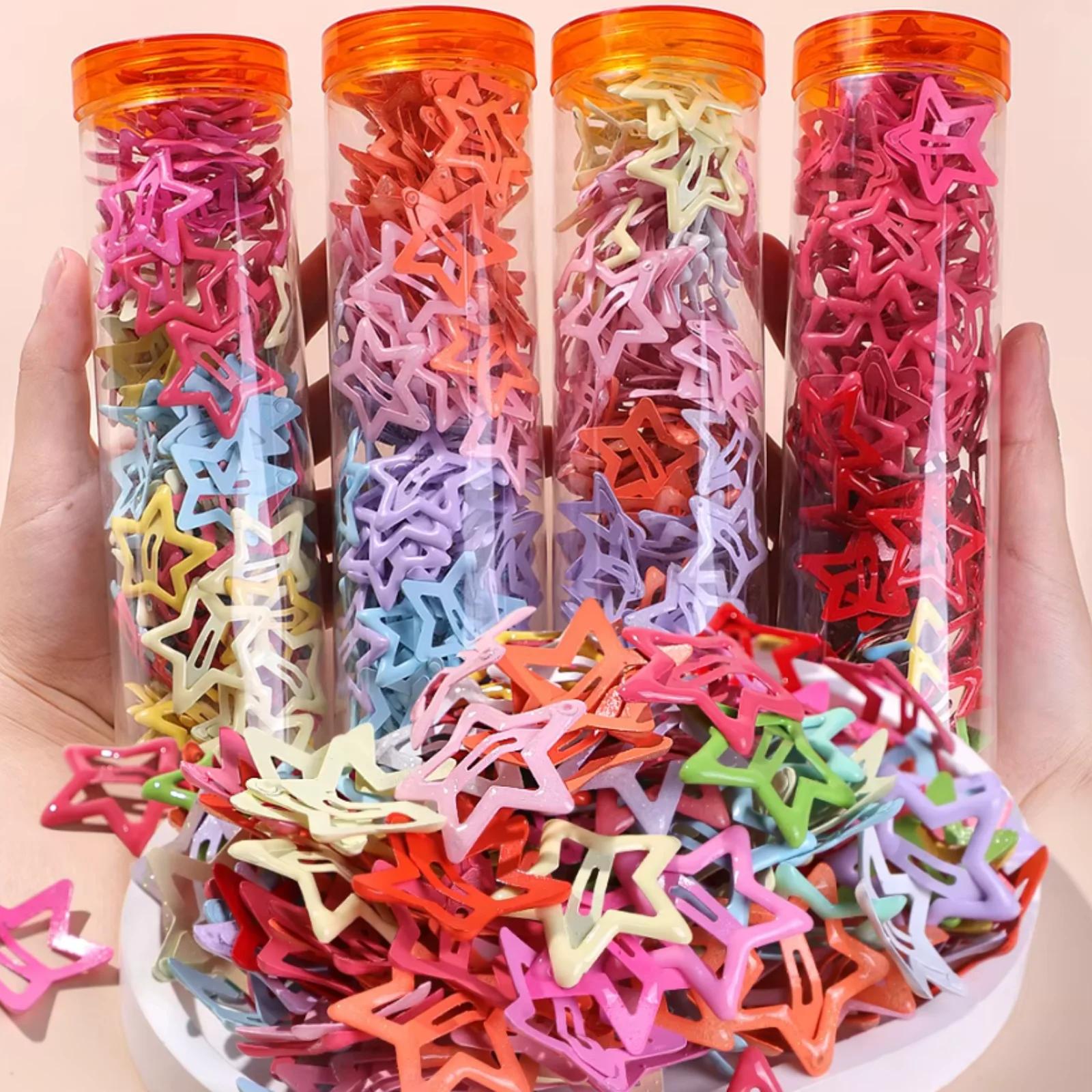Pinces à cheveux étoiles colorées BB pour filles, jolies épingles à cheveux décoratives, Barrettes, 