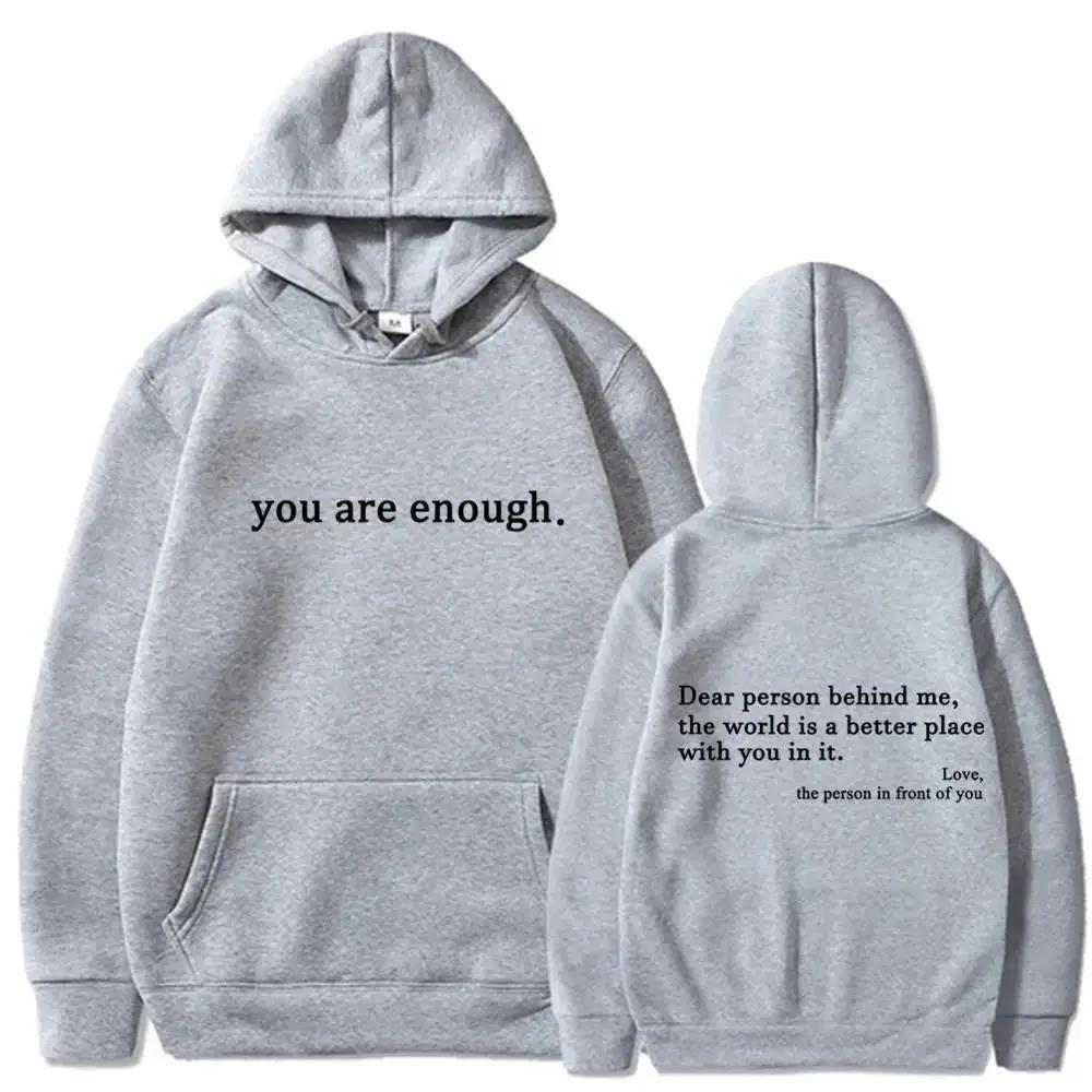Automne hiver hommes à capuche cher personne derrière moi vous êtes assez imprimer mode sweat Hip Ho