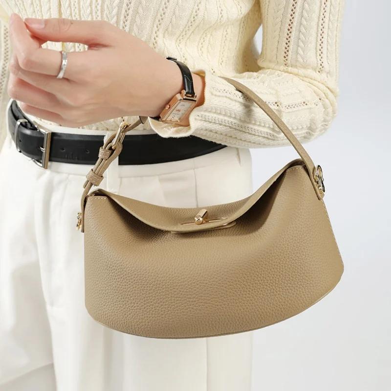 Sacs à bandoulière de luxe pour femmes, sacs à main classiques en cuir de vache véritable, sacs à ba