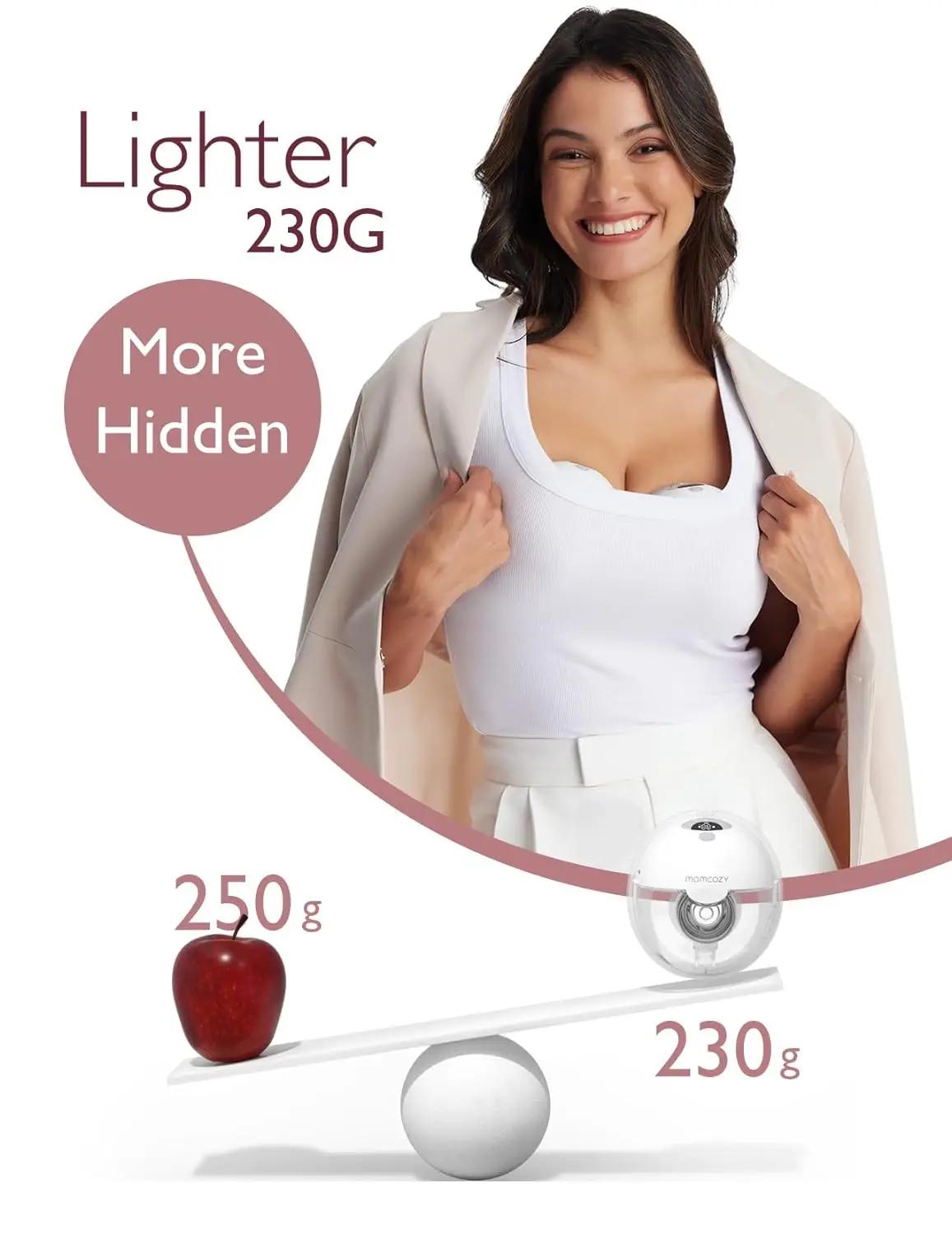 Momcozy-Tire-Lait Mains Libres M5, Tire-Lait Portable de Bouche de Bébé, Gluttage Double Scellé avec