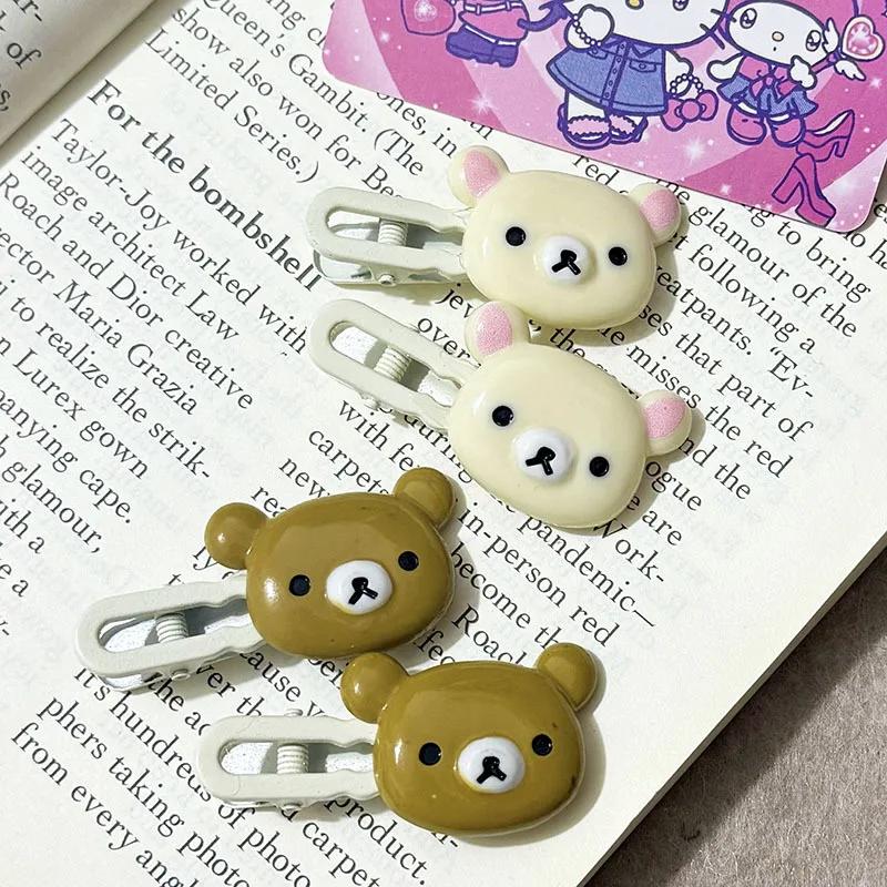 Rilakkuma pinces à cheveux pour filles Kawaii Relax ours épingle à cheveux femmes frange épingle à c