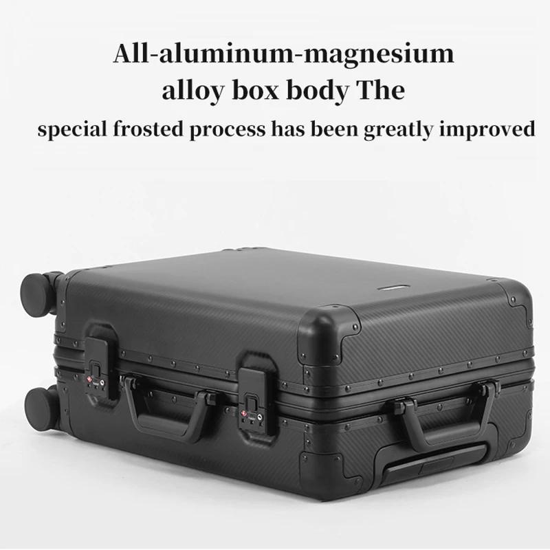 Bagage à main – Valise trolley en alliage d'aluminium et de magnésium de qualité supérieure, nouveau