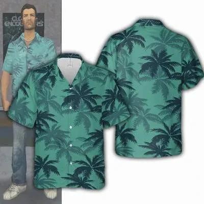 Chemise décontractée à fleurs hawaïennes pour hommes, motif DSilva Y, impression d'arbre AMP 3D, che