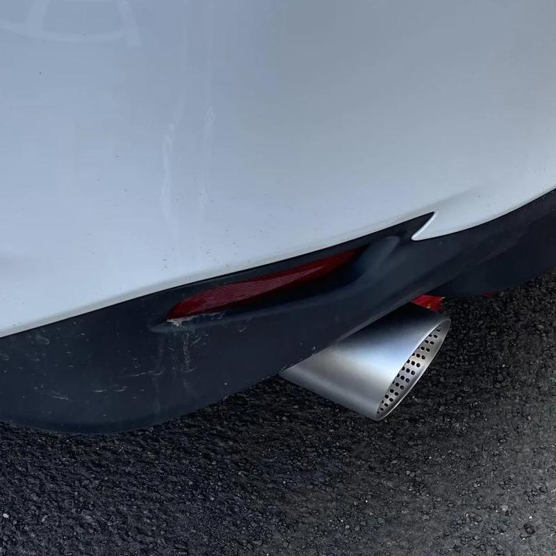 1 pièces mat en acier inoxydable système de pointe d'échappement de voiture tuyau d'échappement univ