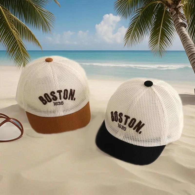 Casquette de baseball brodée pour bébé, respirante en maille, pour l'été, chapeau de soleil pour tou