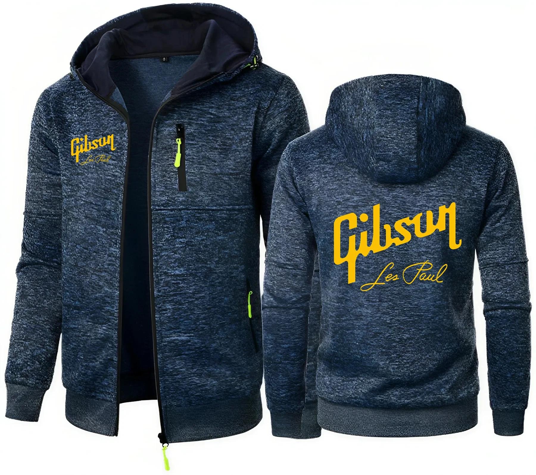 Gibson 1894 Rock-inspiration Jacquard à capuche polaire hommes sweat à capuche Gibson Paul Gibson gu