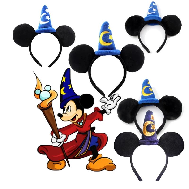 Mickey Mouse oreille Headhand dessin animé broderie chapeau magique bandeau Starmoon casquette bande