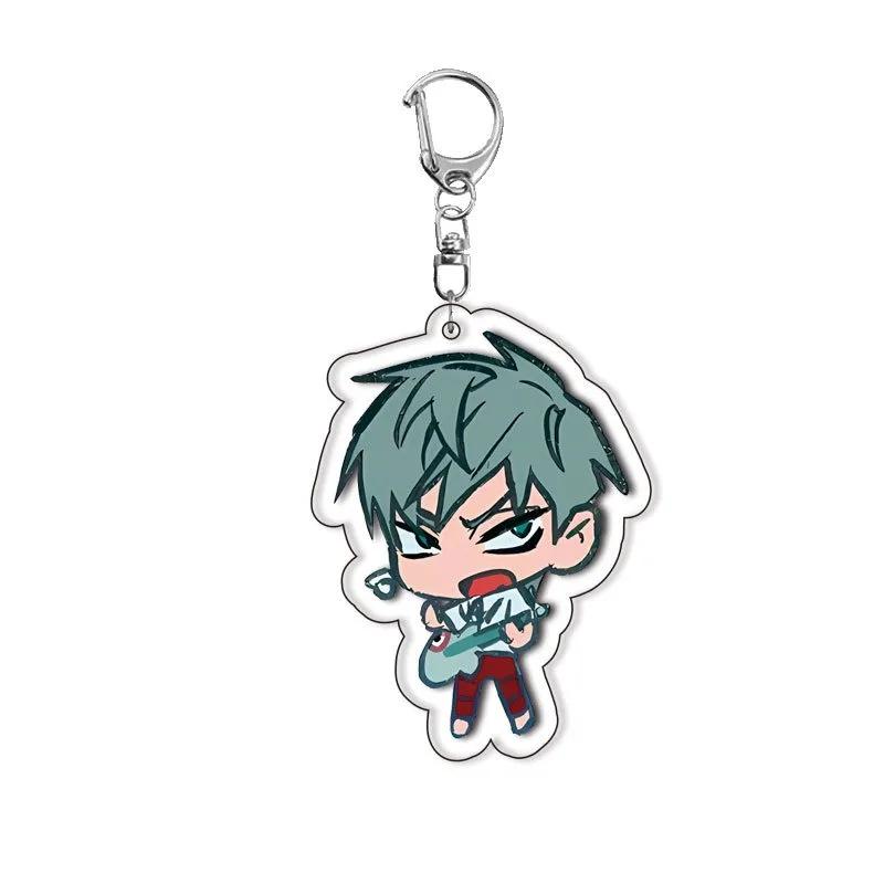 6 pièces/ensemble Anime Alien scène porte-clés homme porte-clés pour accessoires mignon sac pendenti