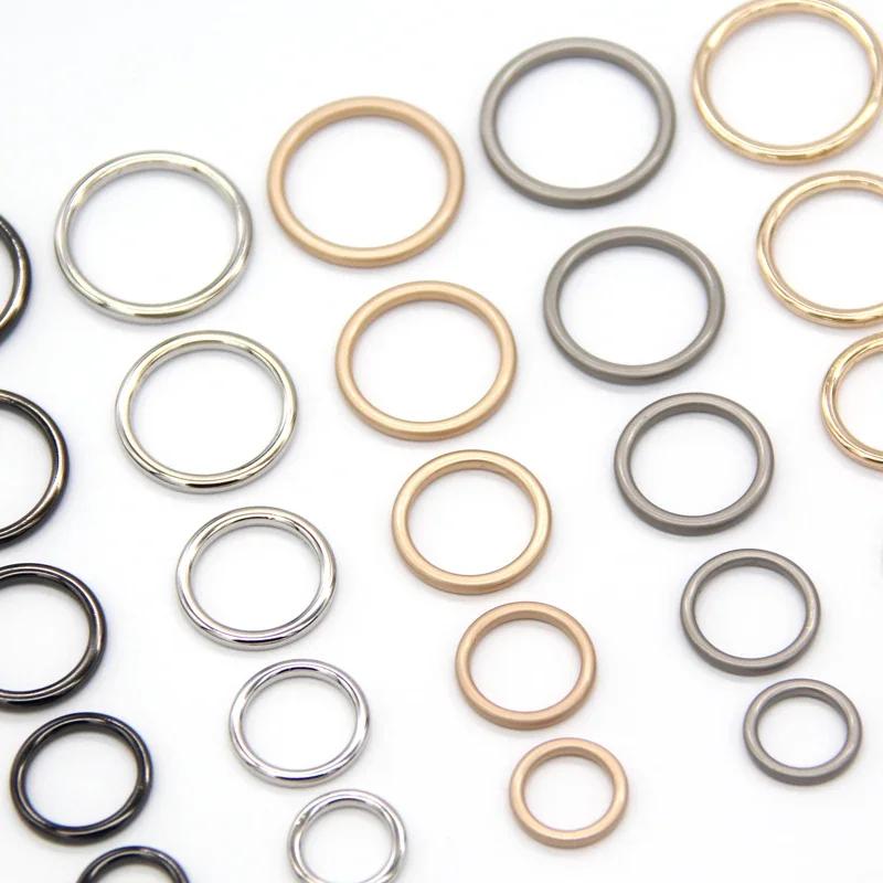HENGC – grandes boucles rondes en métal, anneau torique, fermoir Web pour ceinture en cuir, chaussur