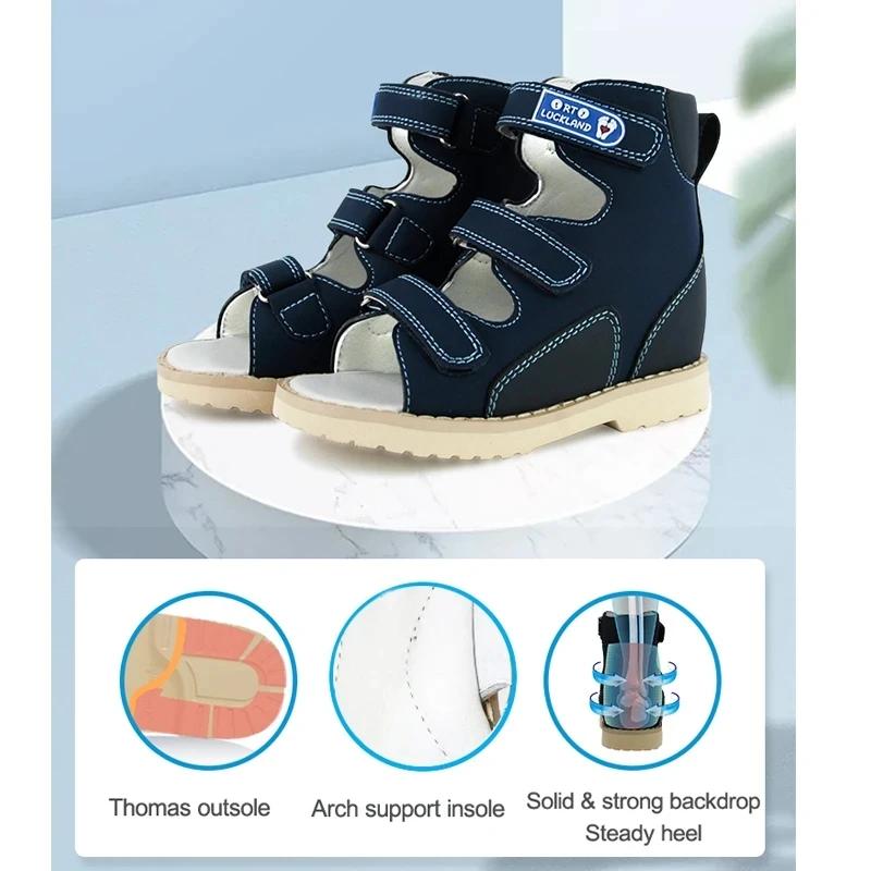 Sandales d'été Orth4WD pour enfants, chaussures médicales pour bébés garçons, pieds plats avec semel