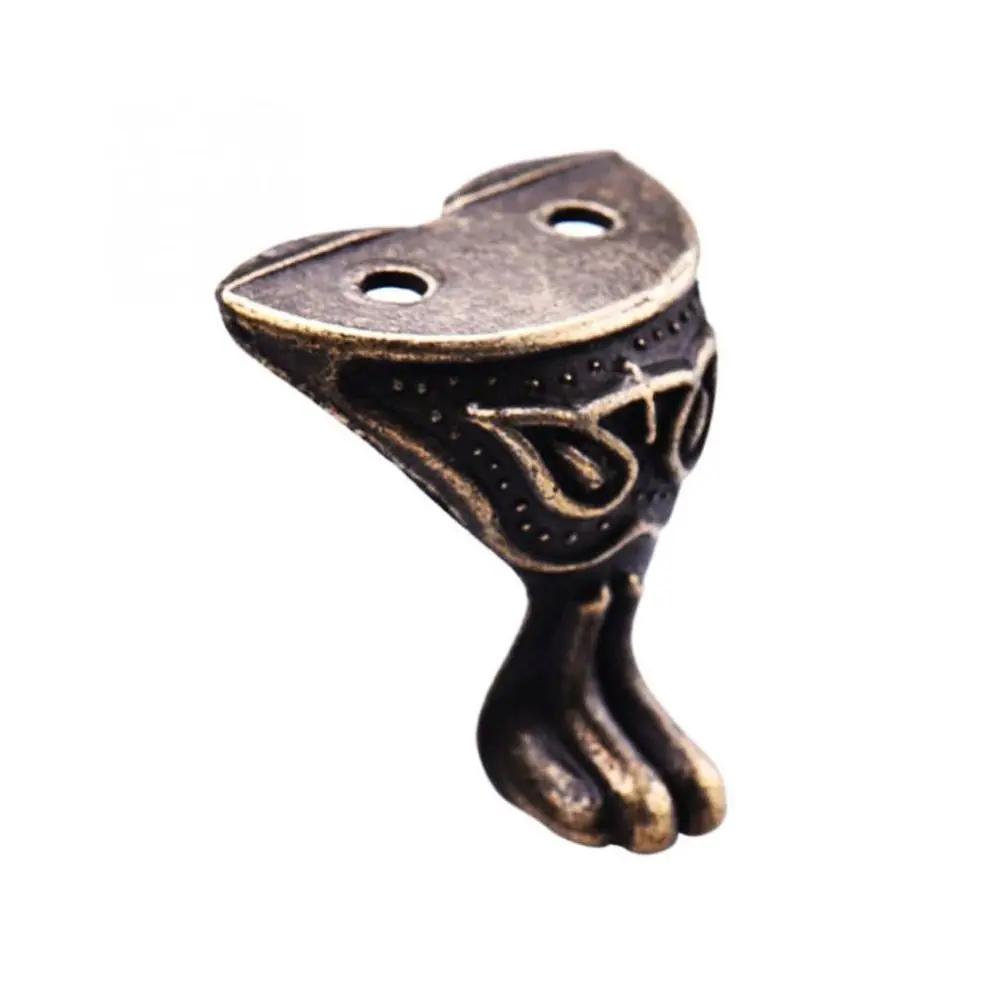 Supports d'angle de boîte en métal, 4 pièces, sculpture Vintage, alliage de bois, étui à bijoux, mat