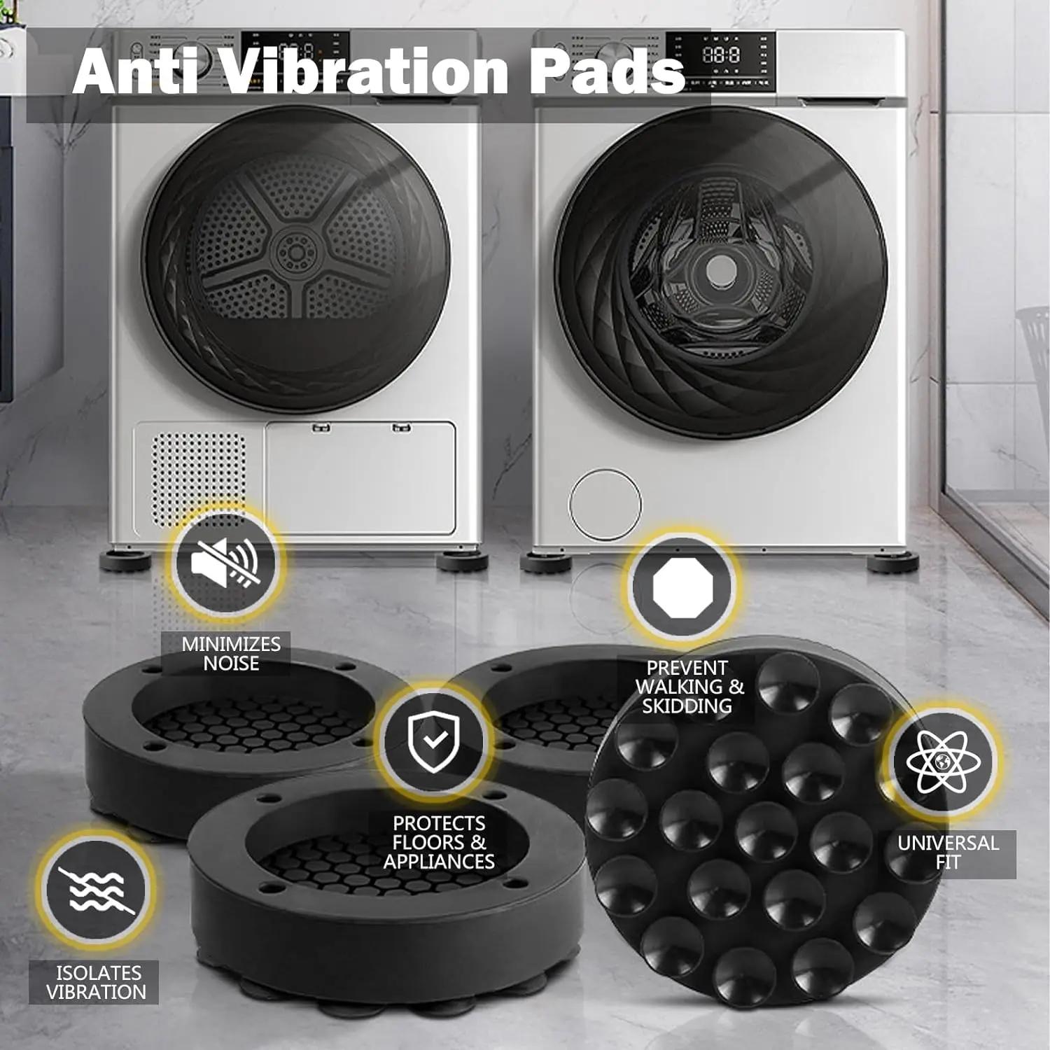 Coussinets de Pieds Anti-Vibration pour Machine à Laver, Polymères Slipstop, Silencieux, Universel, 