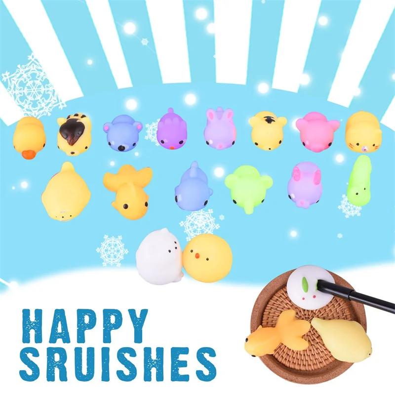 50-5 pièces Mochi Squishies Kawaii Anima jouets Squishy pour enfants balle anti-Stress presser cadea