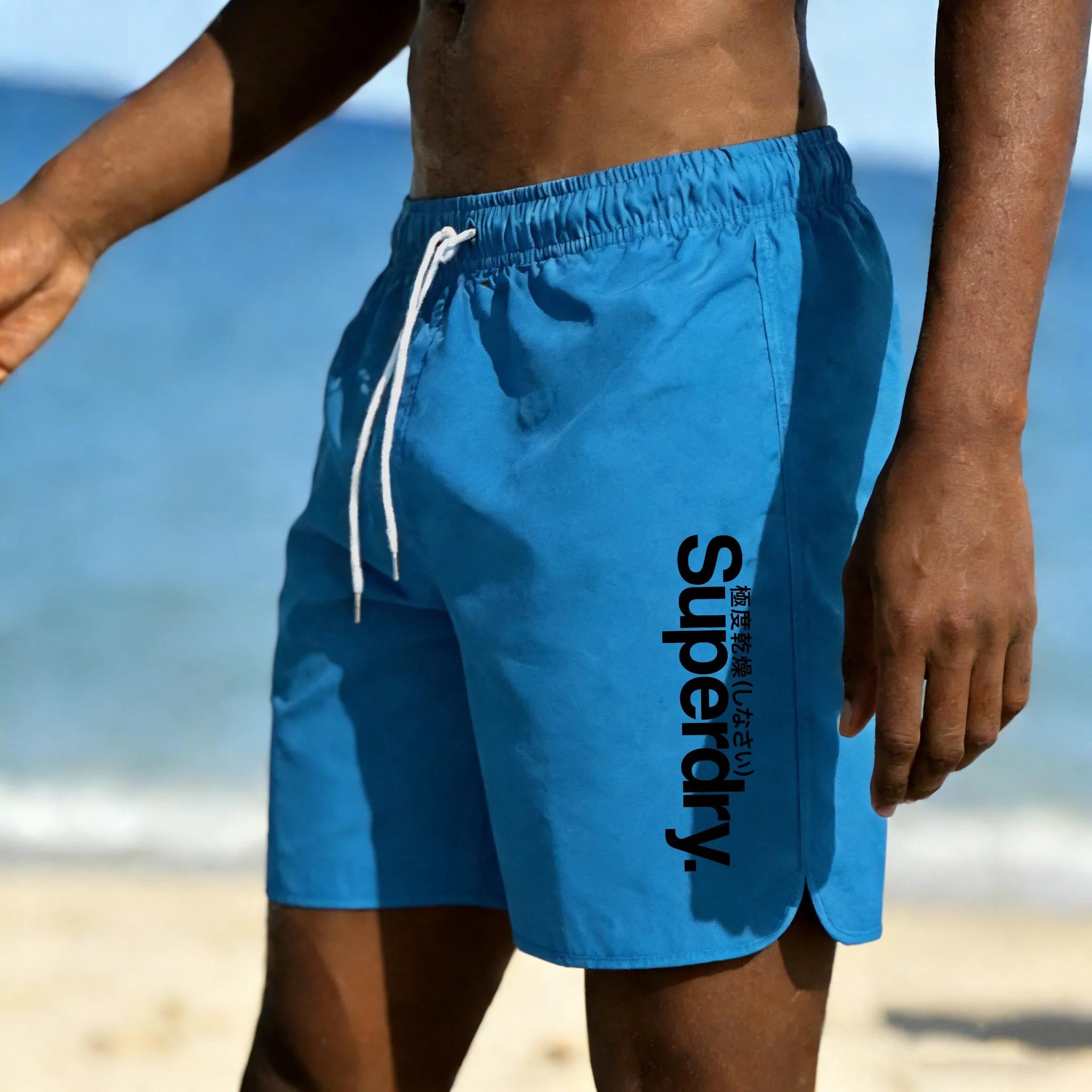 Shorts de plage imprimés pour hommes 2026, séchage rapide, respirants, amples, pour la natation et l