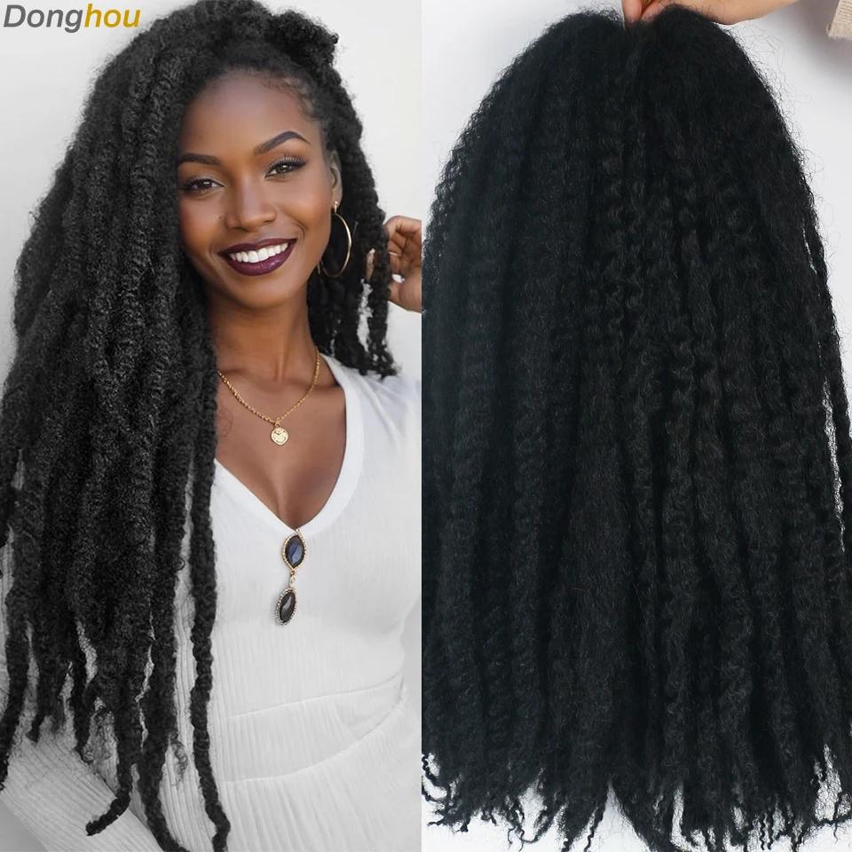 Marley Hair 18 pouces cheveux synthétiques tressés Marley Ombre noir brun blond gris 350 pour cheveu