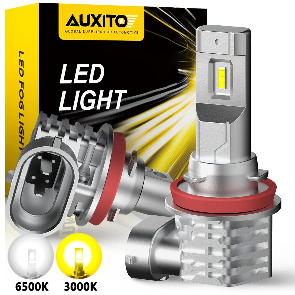 Phares antibrouillard LED Canbus, ampoule 12V, 55W, puce CSP, blanc, jaune, 9005 K, 2X, H11, H8, HB3