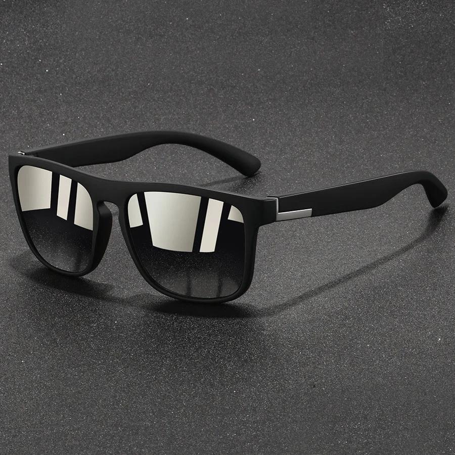 Lunettes de soleil sport carrées vintage tendance pour hommes et femmes, idéales pour la pêche et la