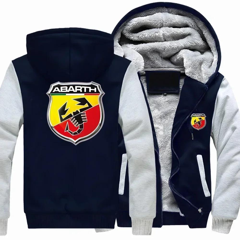 Nouveau hiver hommes Abarth Logo veste à capuche mode haute qualité décontracté doublure en laine po