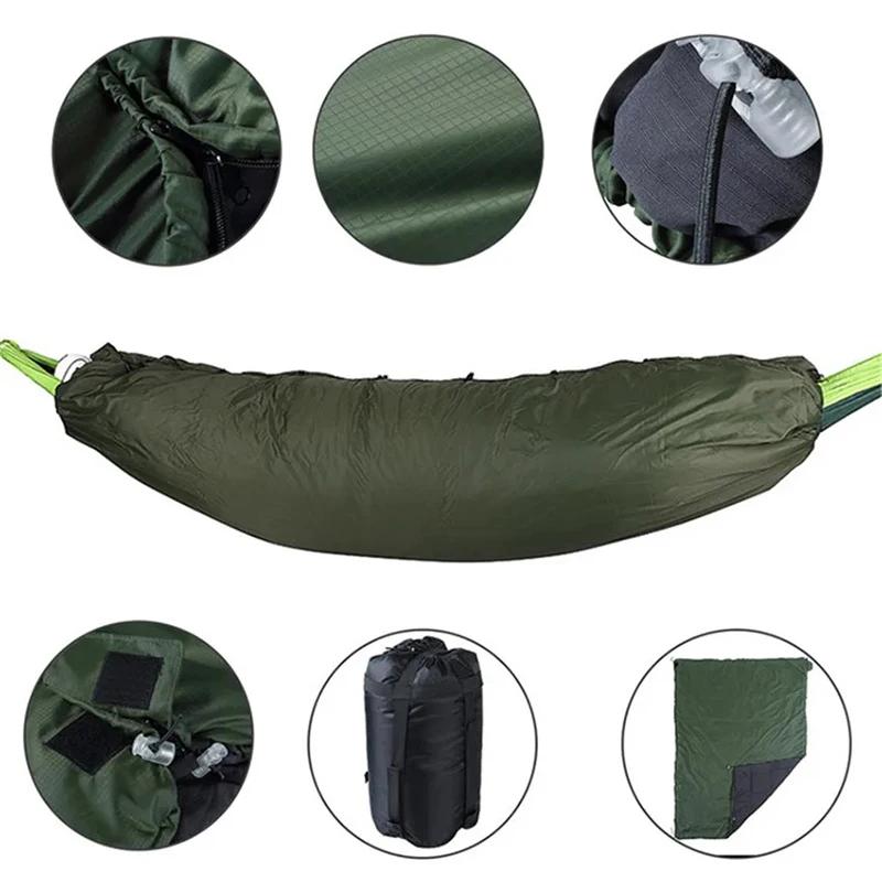 Hamacs de lit suspendus avec fermeture éclair ultraléger Portable Camping en plein air balançoire ha