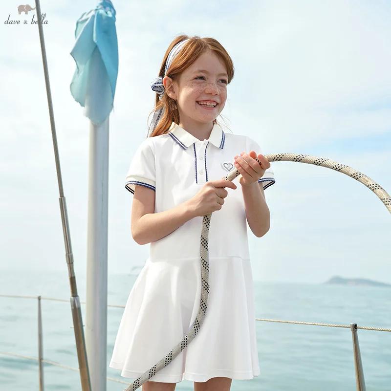 Dave Bella filles robes été printemps à manches courtes enfants décontracté sport jupe collège Style