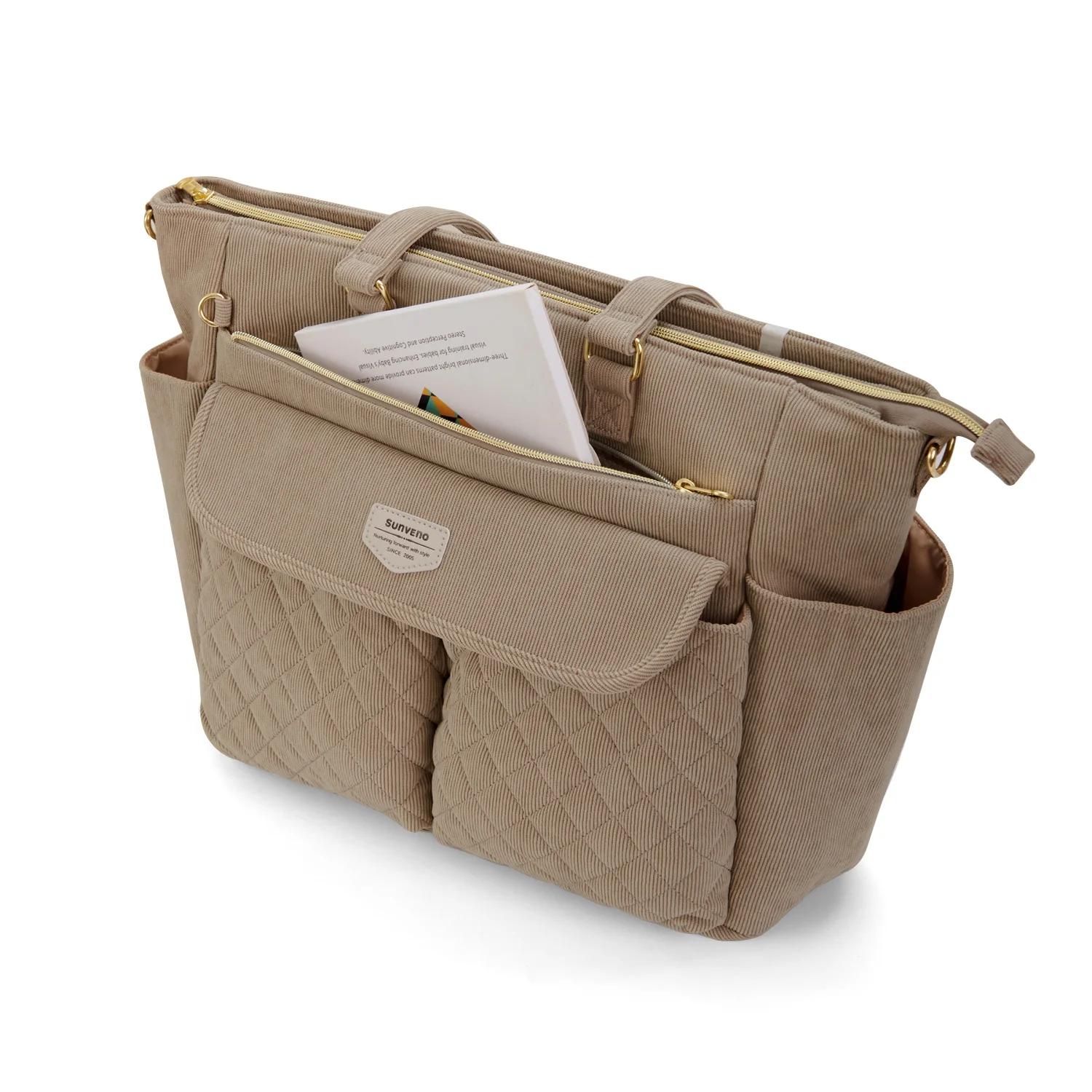 Sac à couches Sunveno avec matelas à langer, sac à couches de grande capacité pour maman nouveau-né,