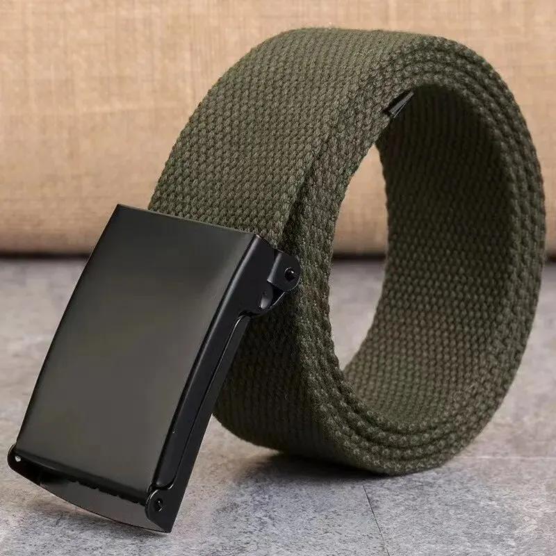 Ceinture en toile respirante pour hommes et femmes, ceinture réglable, DulFor Jeans, extérieur, unis