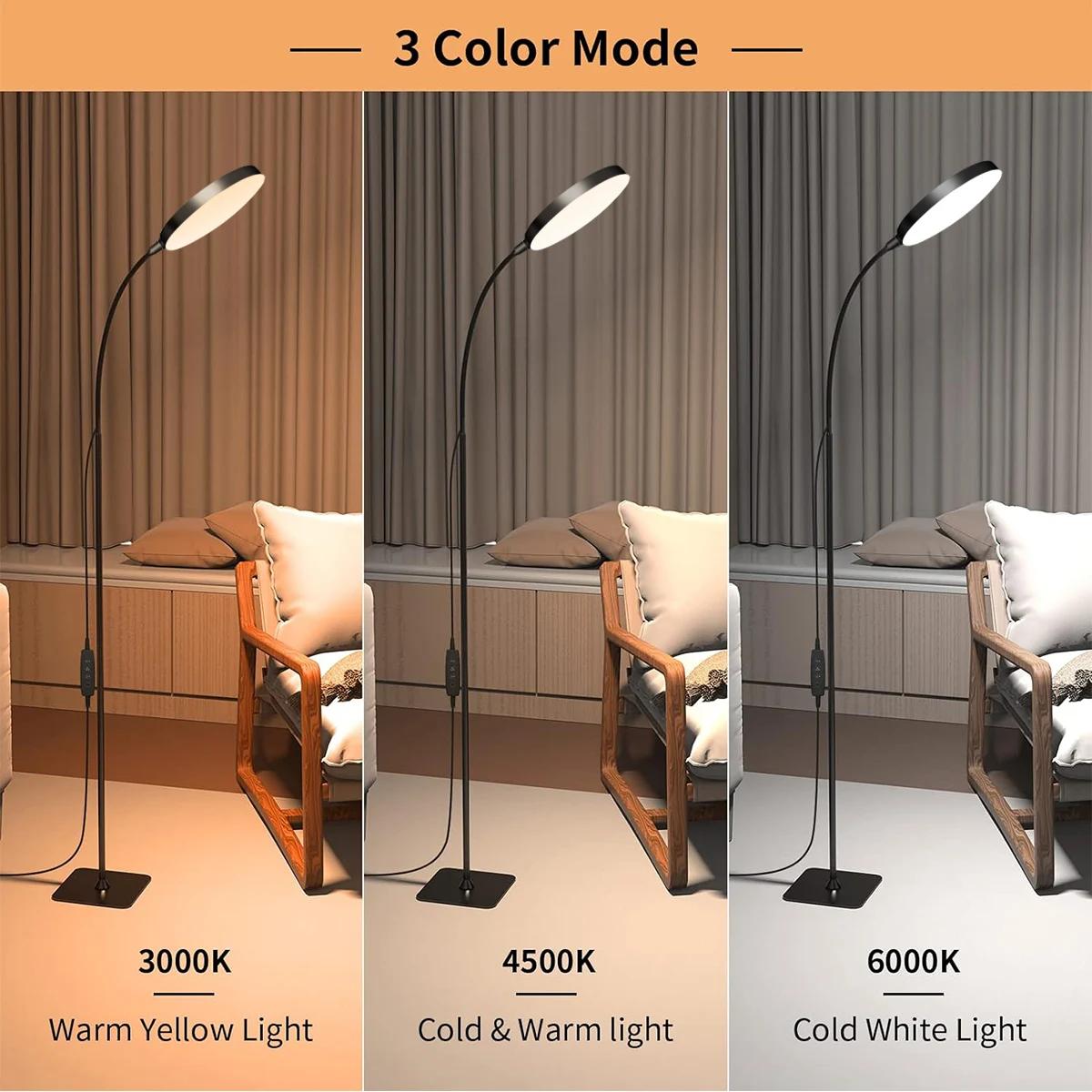 Lampadaire LED lampe de lecture variable avec col de cygne Flexible Table à intensité variable ou la