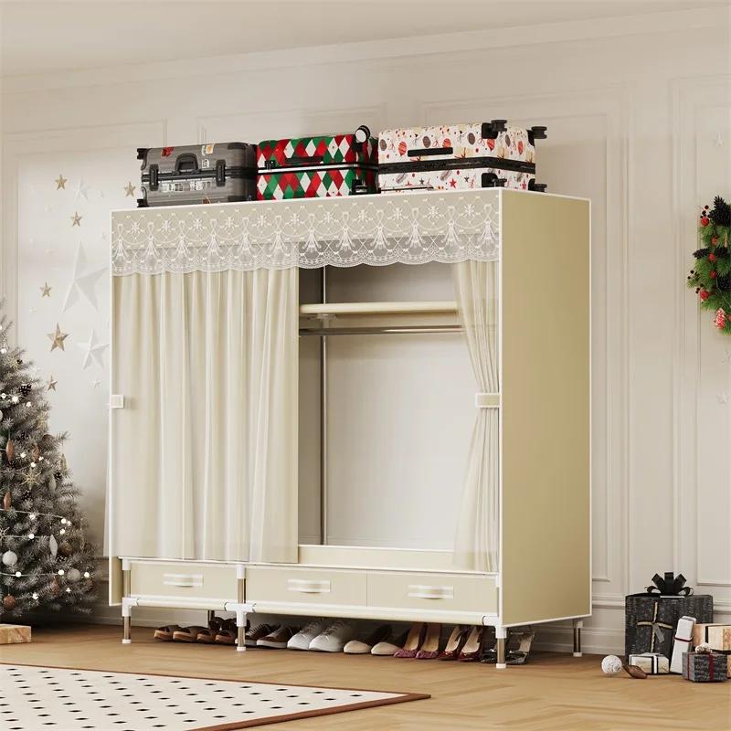 Armoire simple, durable et pratique, facile à assembler, ambiance natale, couverture et tiroirs en m
