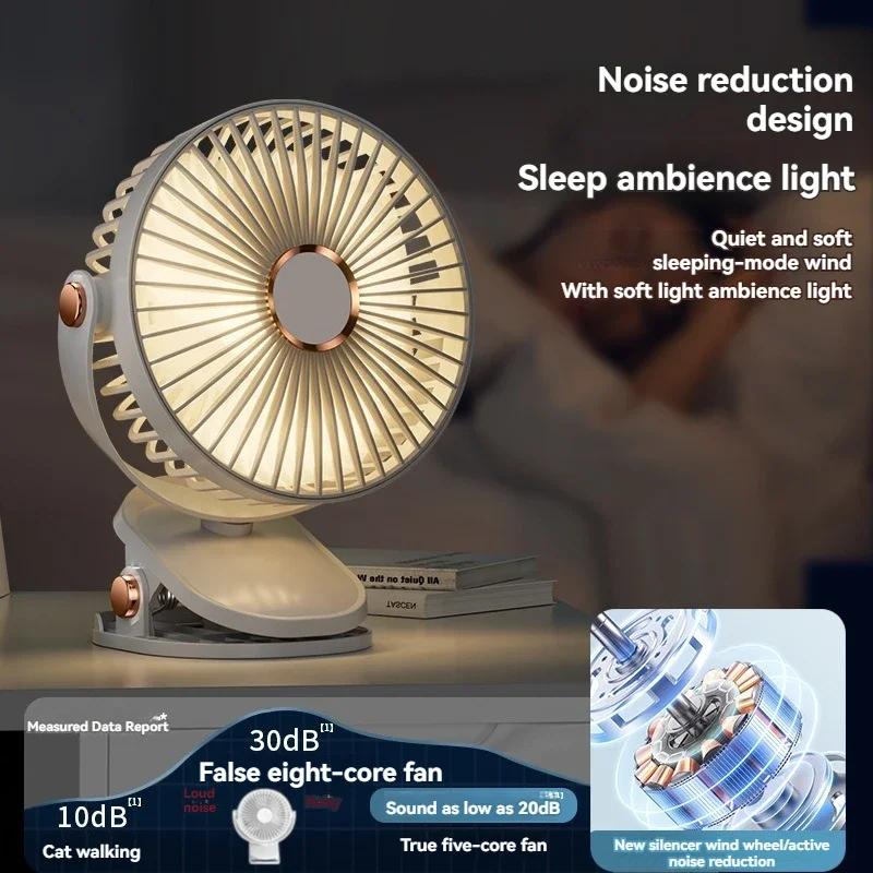 Ventilateur portable à suspension éolienne de 6 pouces, mini ventilateur silencieux à chargement USB