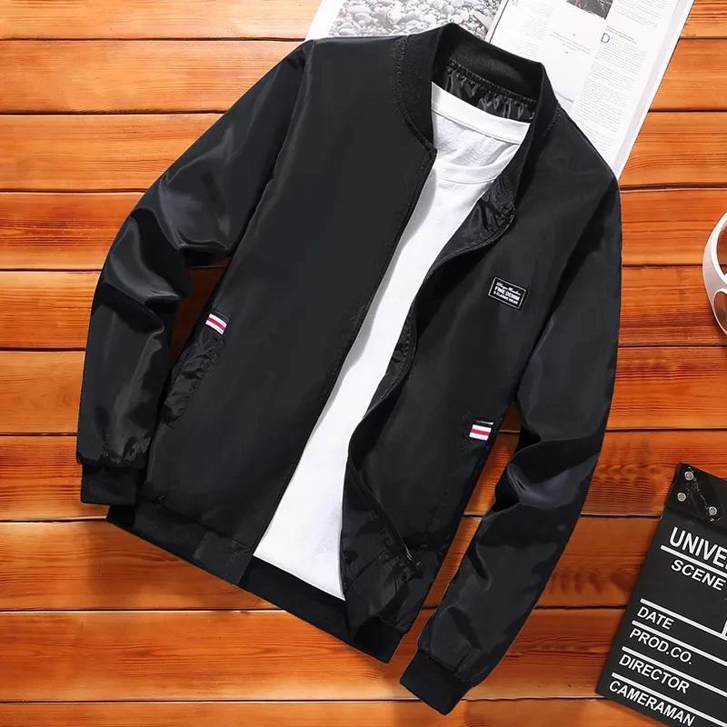 Coupe-vent léger pour homme avec poche zippée, veste décontractée, manteau d'extérieur, printemps, a