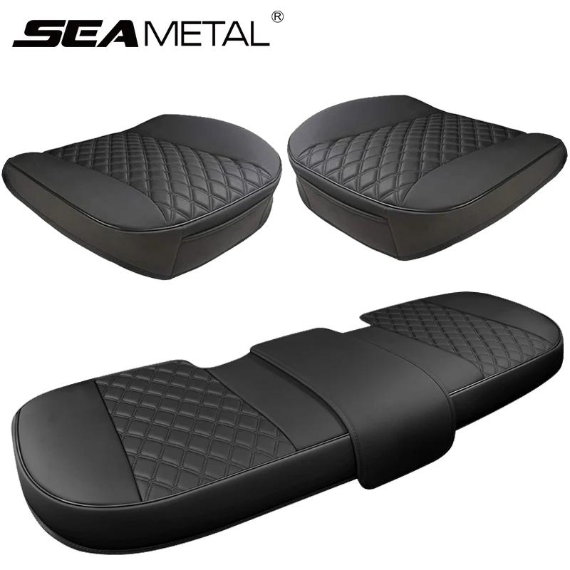 SEAMETAL Housse de siège de voiture en cuir PU Housse de chaise de voiture pour automóvil Housses de