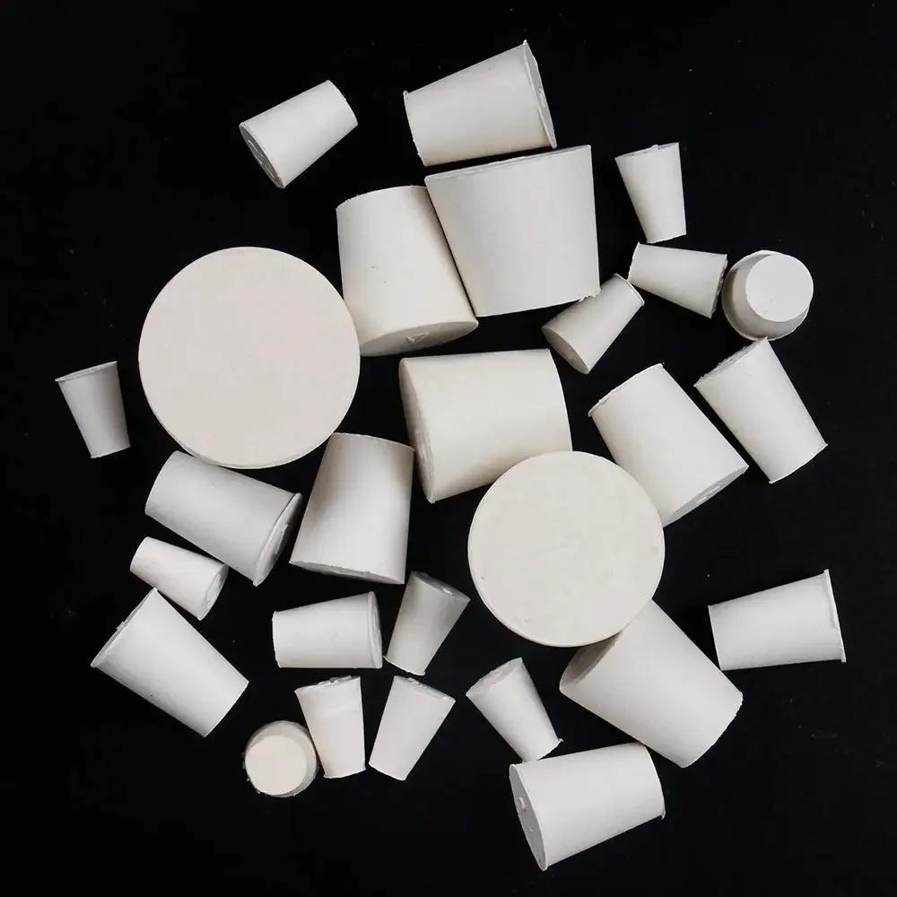 Bouchons coniques en caoutchouc solide, 8mm-62mm, pour tubes à essai de laboratoire, 15 tailles asso